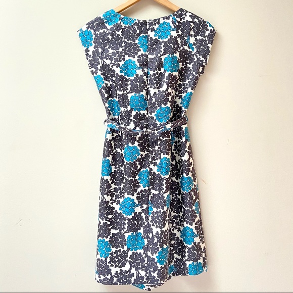 Silk dress Jacob size 2, turquoise blue floral - Picture 8 of 8